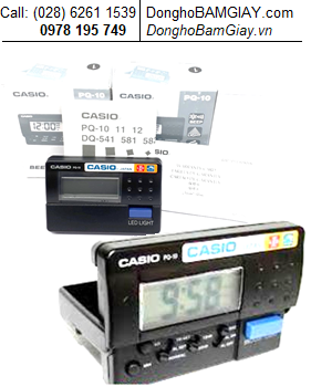 Casio PQ-10-1RDF; Đồng hồ báo thức Casio PQ-10-1RDF màn hình điện tử LCD chính hãng (Bảo hành 1 năm)